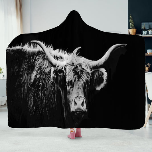 Highland Cow Hooded Blanket