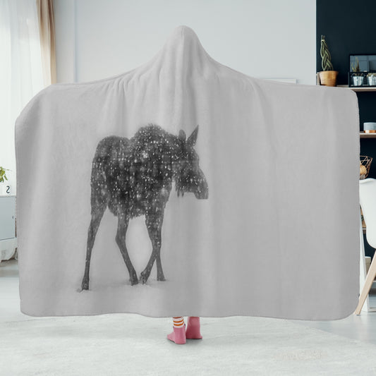 Baby Moose Hooded Blanket