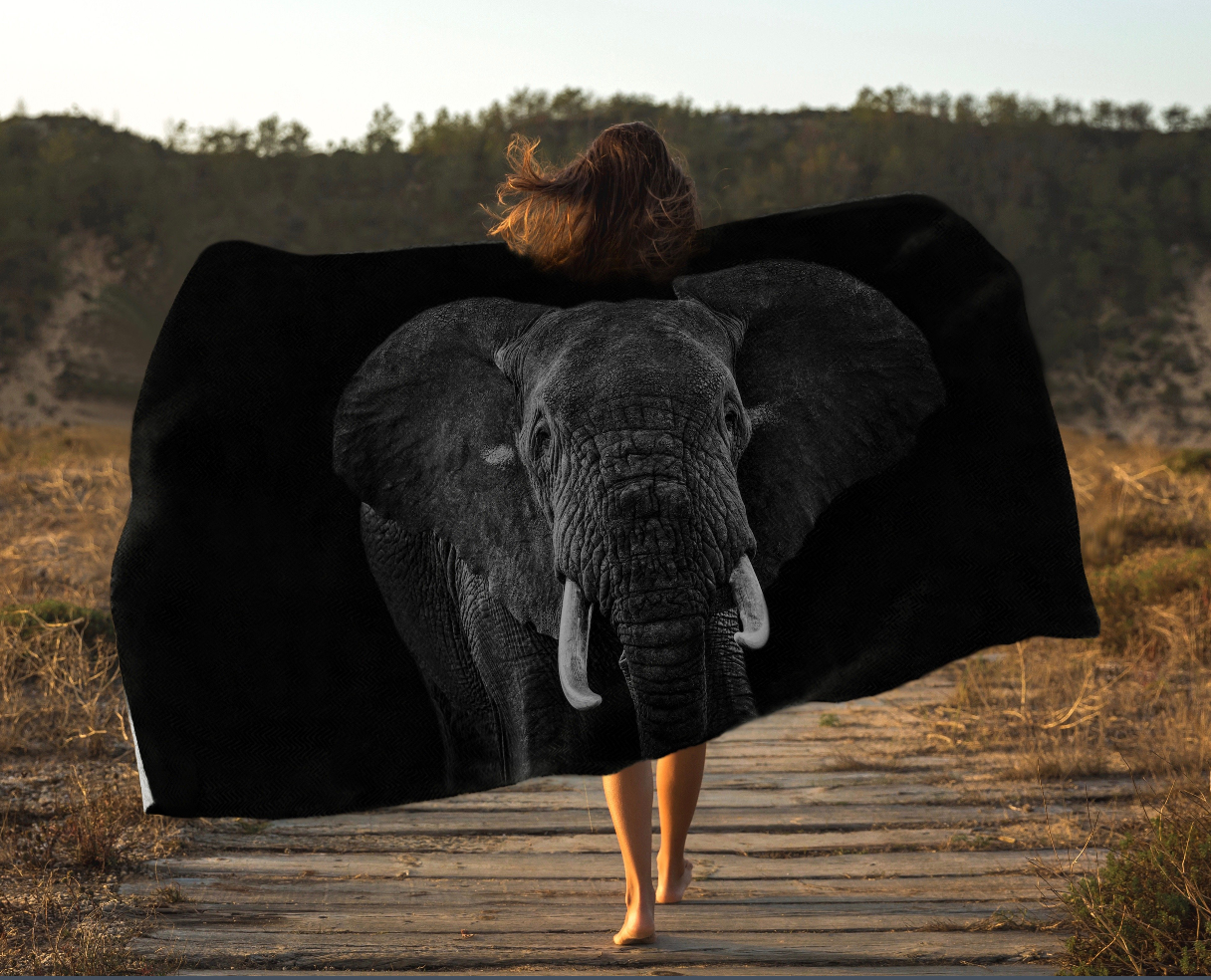 Elephant Sherpa Blanket