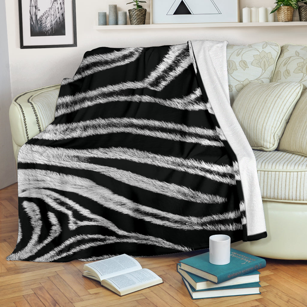 Zebra Print Plush Blanket