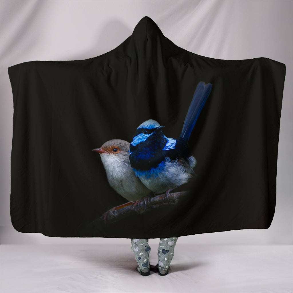 Blue Wren Hooded Blanket
