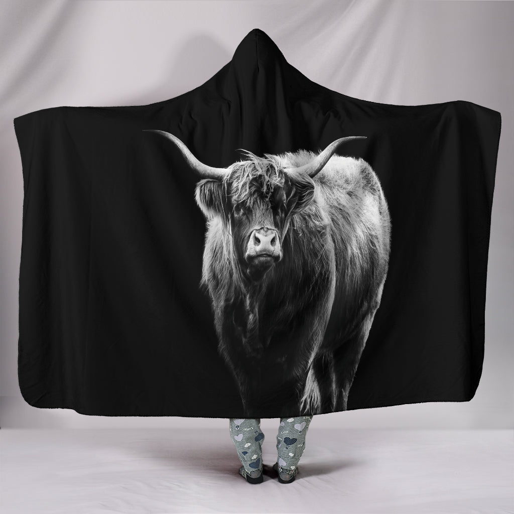 Gentle Soul Highland Cow Hooded Blanket