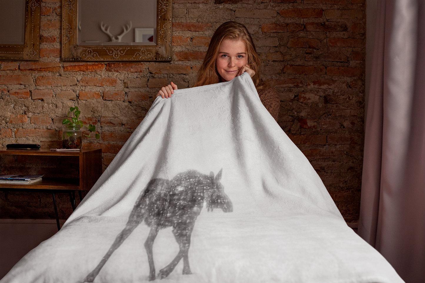Baby Moose 'Winter' Plush Blanket
